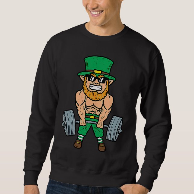 Sudadera St Patricks Day Workout Weightlifting Saint Paddys (Anverso)