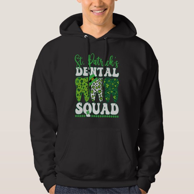 Sudadera St Patrick's Dental Squad Leopard Tooth For Dentis (Anverso)