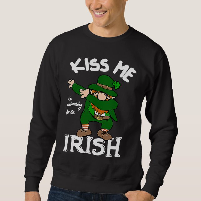 Sudadera St Patricks Leprechaun dabbing Goblin  Saying (Anverso)