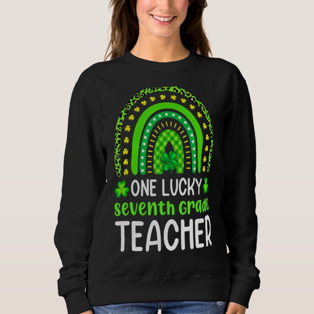 Sudadera St Patricku2019s Día Uno Sétimo Leopard (Anverso)