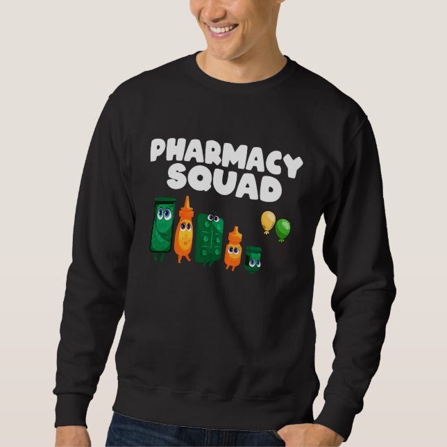 Sudadera St Patty's Apothecary Worker   Pills Pharmacy Squa (Anverso)