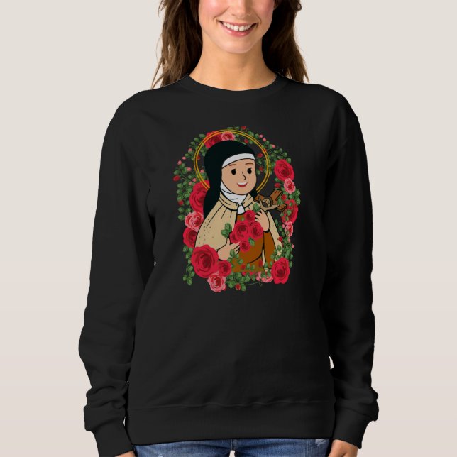 Sudadera St Therese Of Lisieux Kids Little Flower Rosa Cath (Anverso)