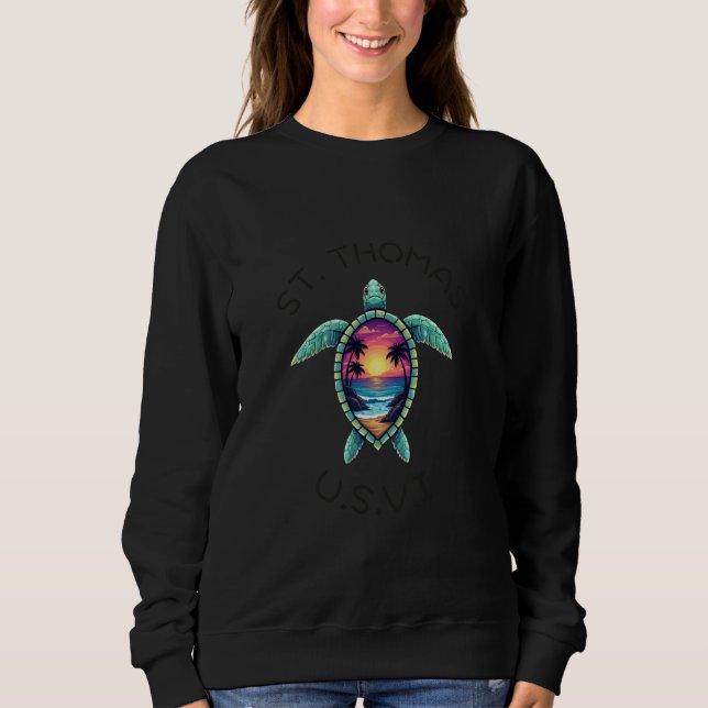 Sudadera St. Thomas U.S.V.I. US Virgin Island Souvenir Vaca (Anverso)