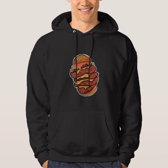 Sudadera Stacked Spicy Chicken Sandwich With Sauce Illustra (Anverso)