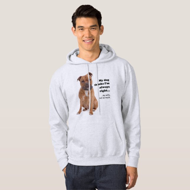 Sudadera Staffie v Wife Hoodie (Anverso completo)