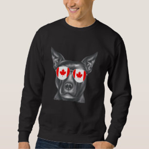 Sudadera Staffordshire Bull Terrier Dog Canada Flag Sunglas