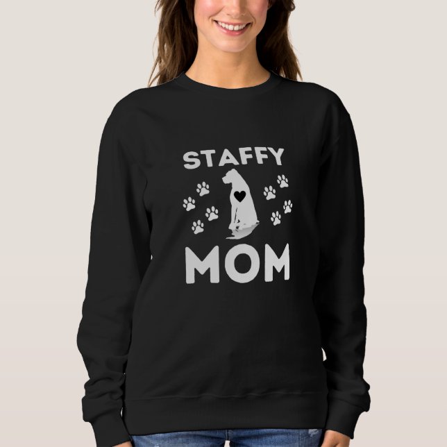 Sudadera Staffy Mom - Vector Staffordshire (Anverso)