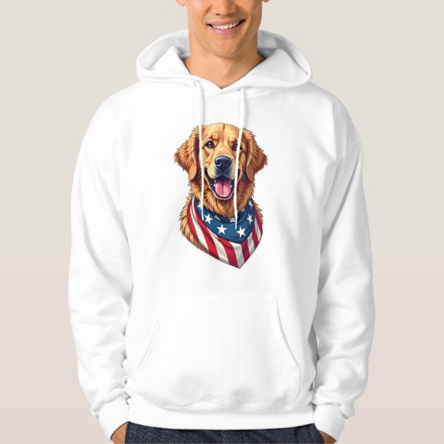 Sudadera Star Spangled Golden Retriever Vintage Tee 4 (Anverso)