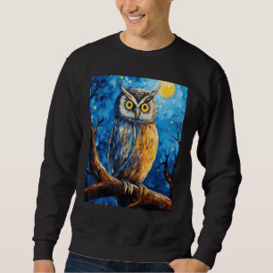 Sudadera Starry Night Owl van Gogh Painting
