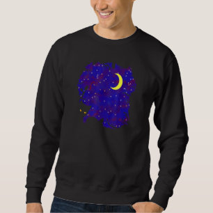 Sudadera Starry Sky A Cat Y The Moon - Dulces Sueños Buenos