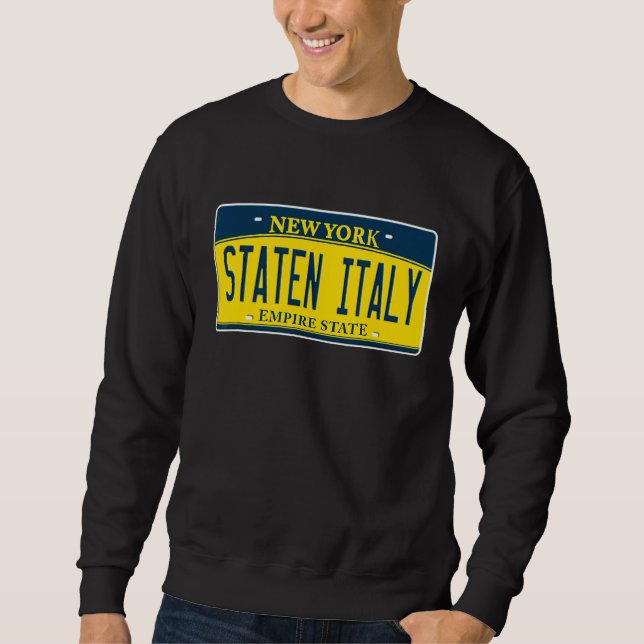 Sudadera Staten Italy Island Ny New York Italiano Americano (Anverso)