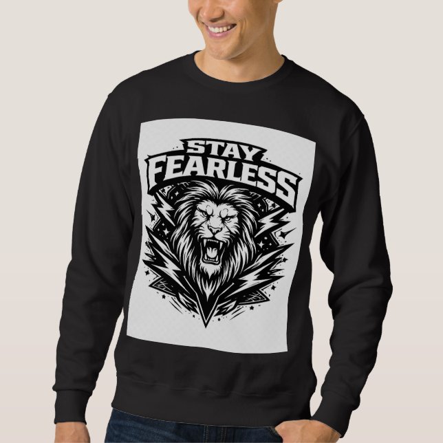 Sudadera Stay Fearless Lion T-Shirt | Bold Streetwear Graph (Anverso)