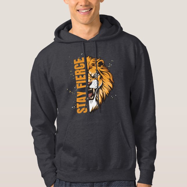 Sudadera Stay Fierce Black Hoodie (Anverso)