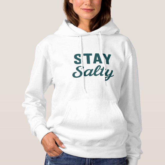 Sudadera Stay Salty Beach Graphic | Coastal Teal Surf Life (Anverso)