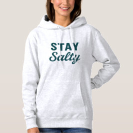 Sudadera Stay Salty Coastal Teal Ocean Graphic Print Beach