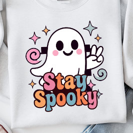 Sudadera Stay Spooky Groovy Ghost Retro Pastel Halloween