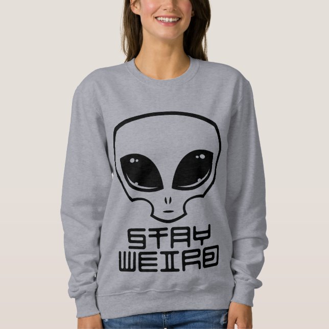 Sudadera Stay Weird Alien Head (Anverso)
