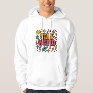 Sudadera Stay Weird Funky Retro Doodle Hoodie