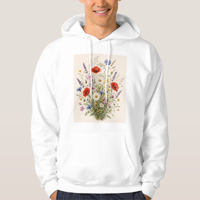 Sudadera Stay Wild | Vintage Wild Herbs Botanical Design (Anverso)