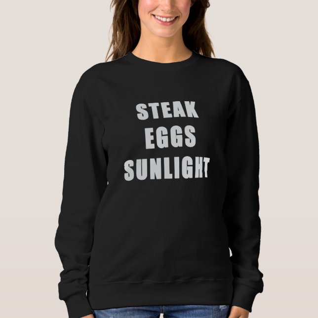 Sudadera Steak Eggs Sunlight Healthy Lifestyle And Diet Ing (Anverso)