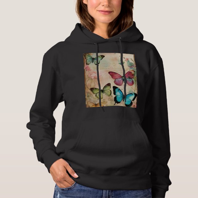 Sudadera Steampunk Butterfly Skull – Luxury Abstract Street (Anverso)