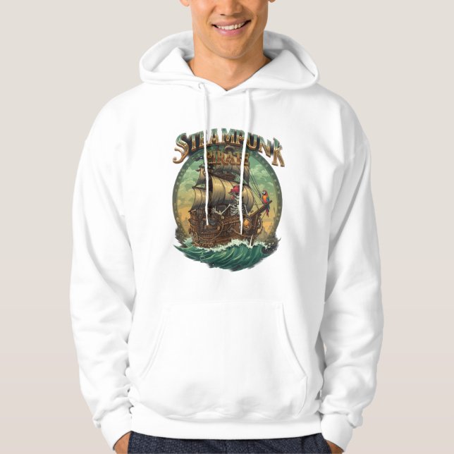 Sudadera Steampunk Pirate Mechanical Corsai Victorian Cogwo (Anverso)