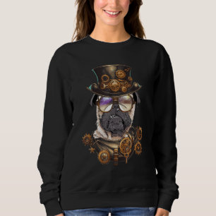 Sudadera Steampunk Pug - Perro dueño de cachorros Perro Per
