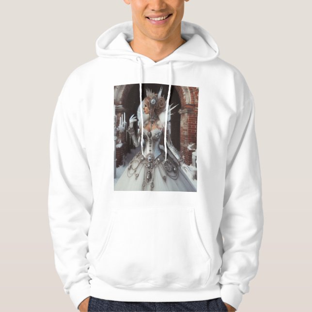 Sudadera Steampunk Victorian Industrial Winter Queen (Anverso)