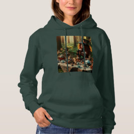 Sudadera Steampunk Vintage Victorian Lady Mad Hatter