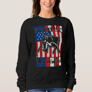 Sudadera Steer Wrestling Legend Bandera Americana Rodeo Bul