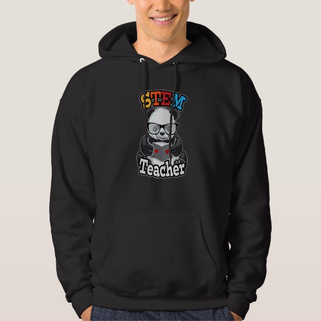 Sudadera Stem Teacher School Curte Steam Panda (Anverso)