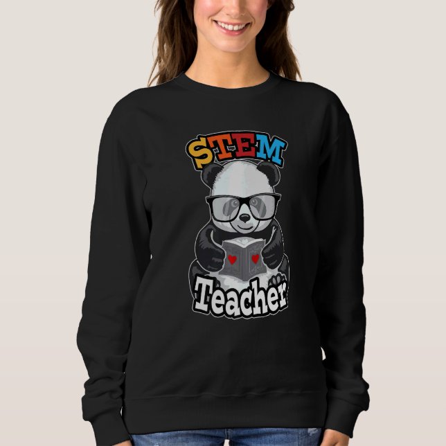 Sudadera Stem Teacher School Curte Steam Panda (Anverso)