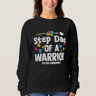 Sudadera Step Dad of a Warriors Autism Family Puzzle Awaren
