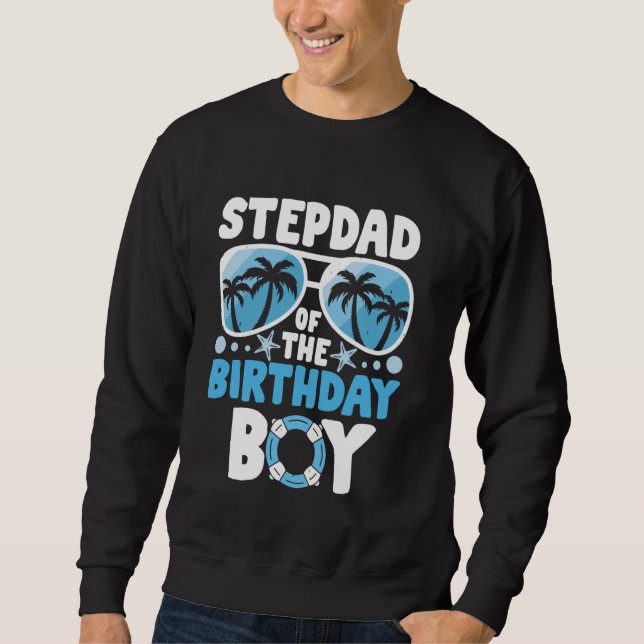 Sudadera Stepdad de Birthday Boy Swimmer (Anverso)