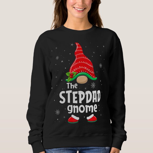 Sudadera Stepdad Gnome Matching Family Group Christmas Part (Anverso)