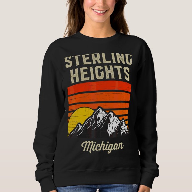 Sudadera Sterling Heights Michigan Hometown City State Usa (Anverso)
