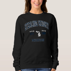 Sudadera Sterling Heights Michigan MI Vintage Athletic Navy