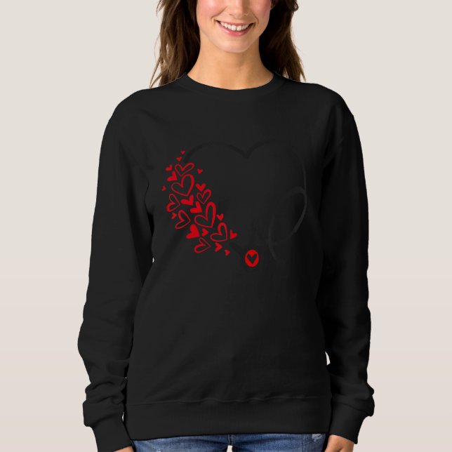 Sudadera Stethoscope Heart Nurse Happy Valentines Day (Anverso)
