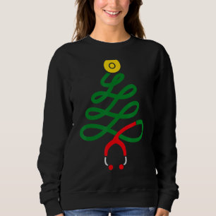 Sudadera Stethoscope Navidades de enfermería de árbol de Na