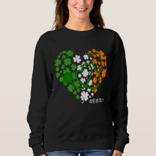 Sudadera Stethoscope Shamrock Heart Emt Life Enfermera St P
