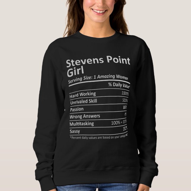 Sudadera Stevens Point Chica Wi Wisconsin City Home Roots (Anverso)