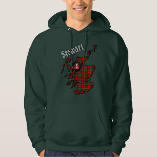 Sudadera Stewart Tartan Map & Badge Hoodie