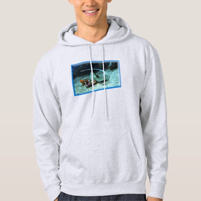 Sudadera Stingray en movimiento - Diseño fotográfico | (Anverso)