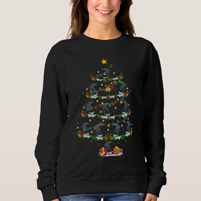 Sudadera Stingray Fish  Xmas Lights Stingray Christmas Tree (Anverso)