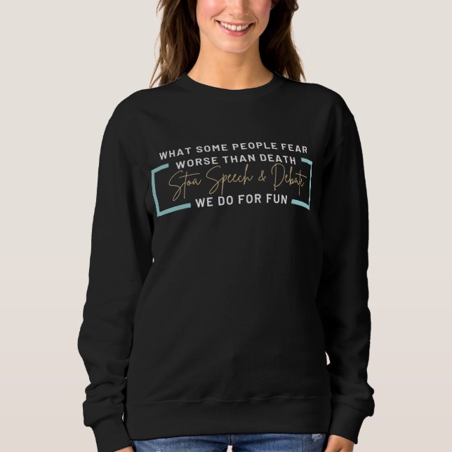 Sudadera Stoa Black Fear of Death Sweatshirt Women (Anverso)