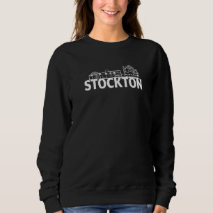 Sudadera Stockton California Usa City Skyline Silhouette Ou