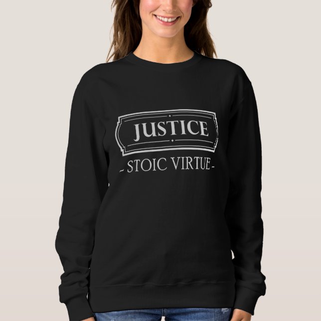 Sudadera Stoic Virtue JUSTICE Stoicism (Anverso)