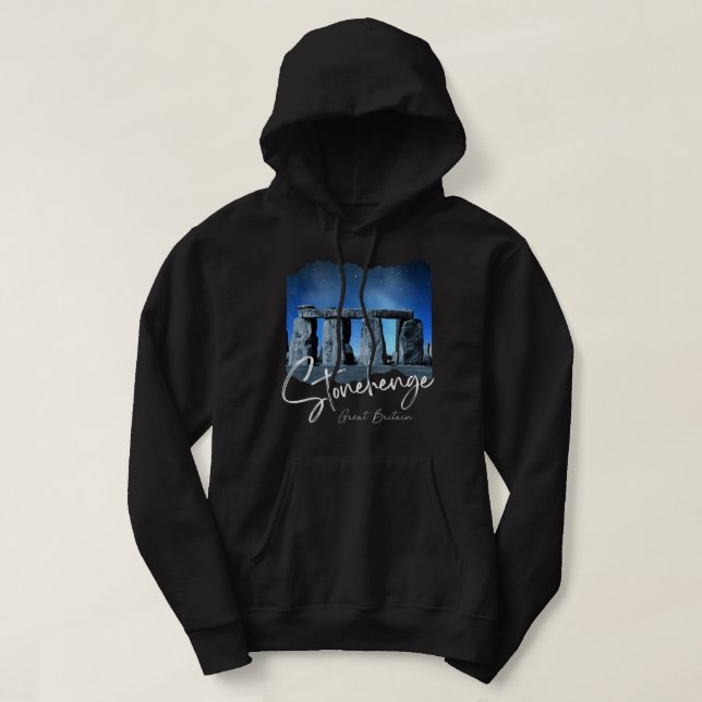 Sudadera Stonehenge England Souvenir - Stonehenge De Noche (Diseño del anverso)