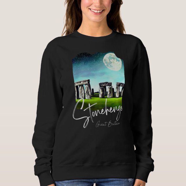 Sudadera Stonehenge England Souvenir - Stonehenge De Noche (Anverso)