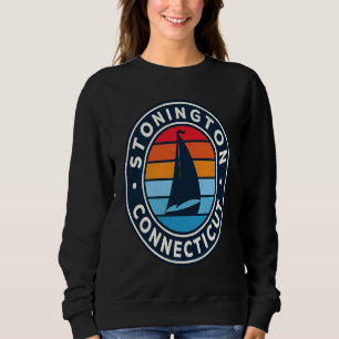 Sudadera Stonington Connecticut CT Barco de Vela Vintage Re